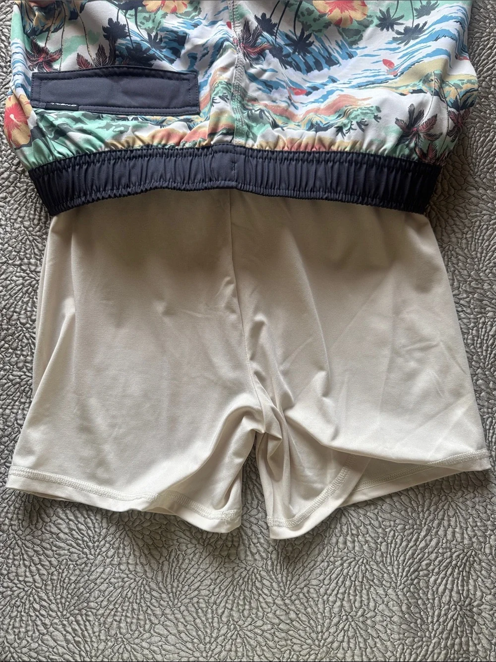 O'Neill HyperFreak Stretch Tropical Print Swim Trunks